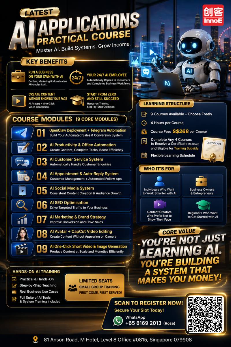 Course outline covering AI video, avatars, and copywriting