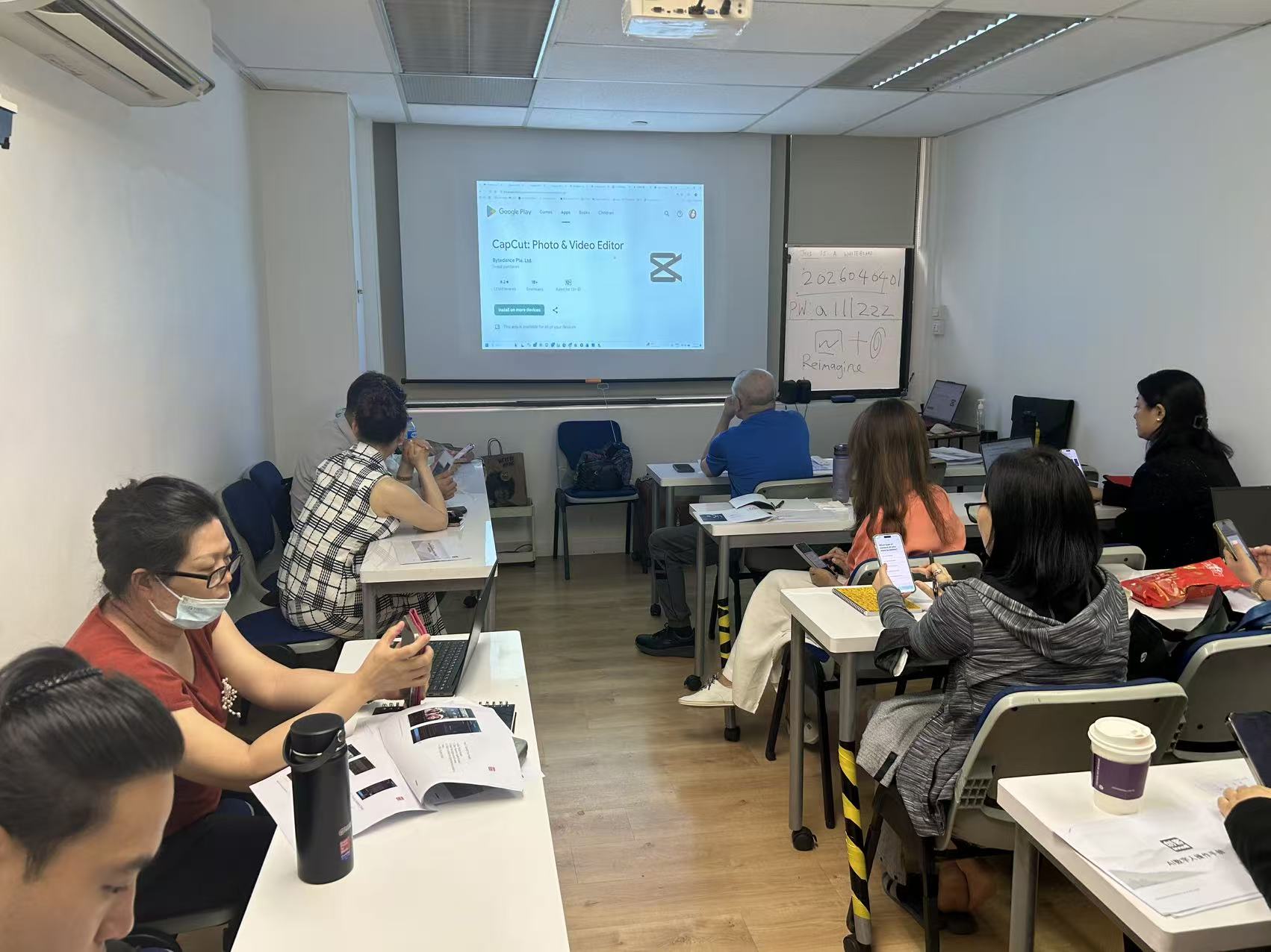 CapCut workshop in progress