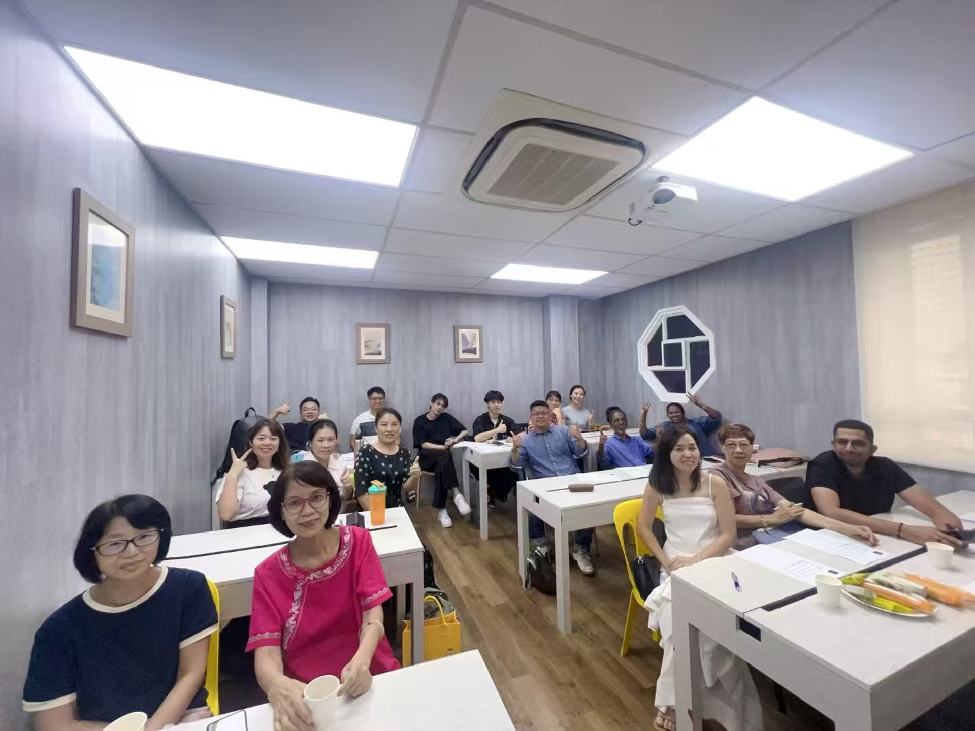 Hands-on AI training with participants at workstations