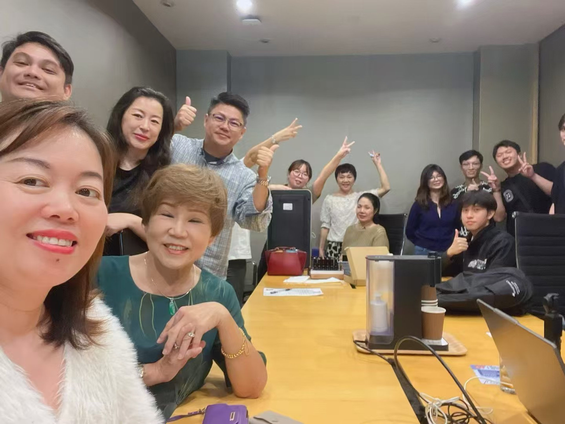 Group selfie of AI course participants after a training session