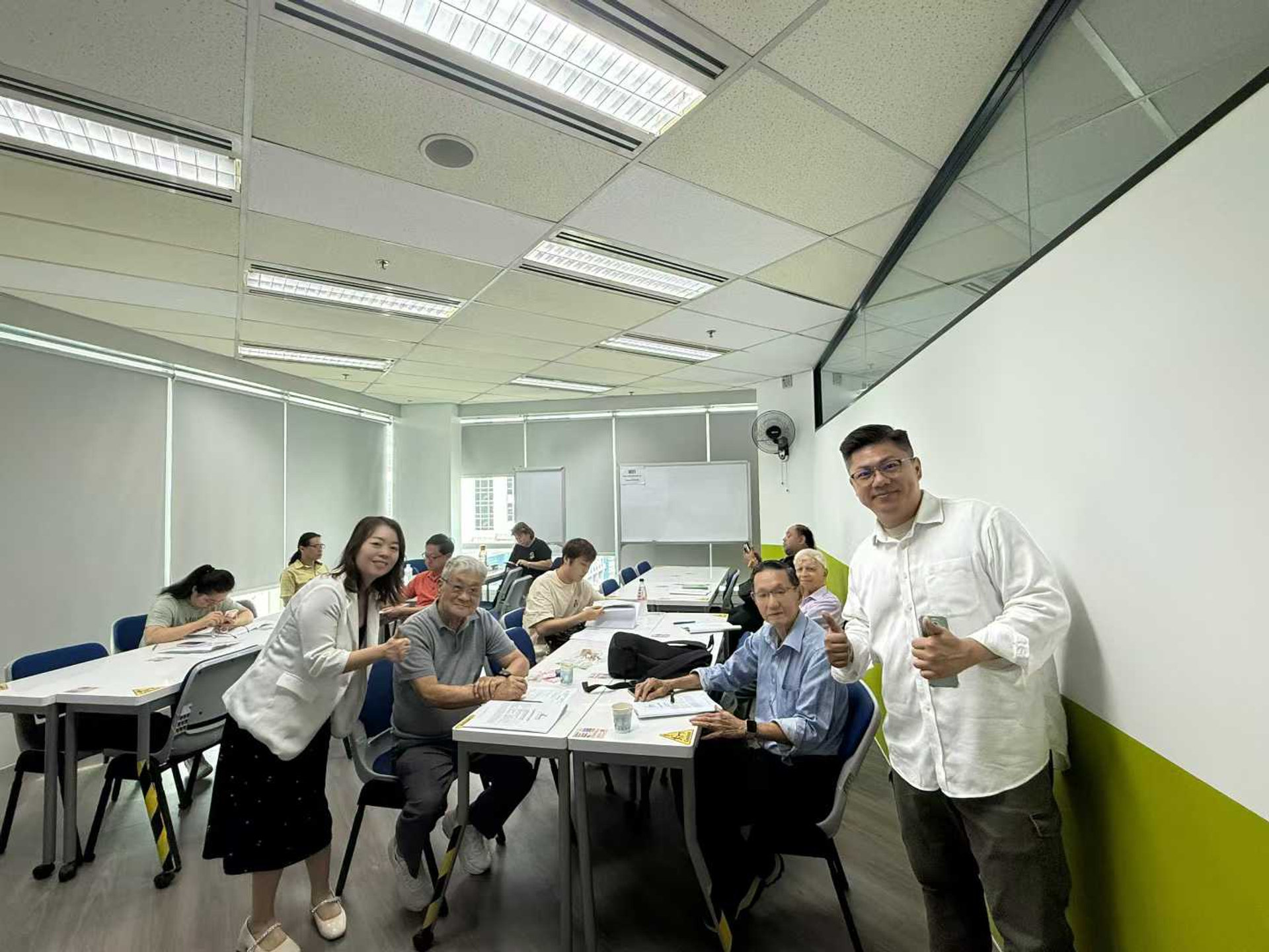 AI training session in progress with instructor and participants